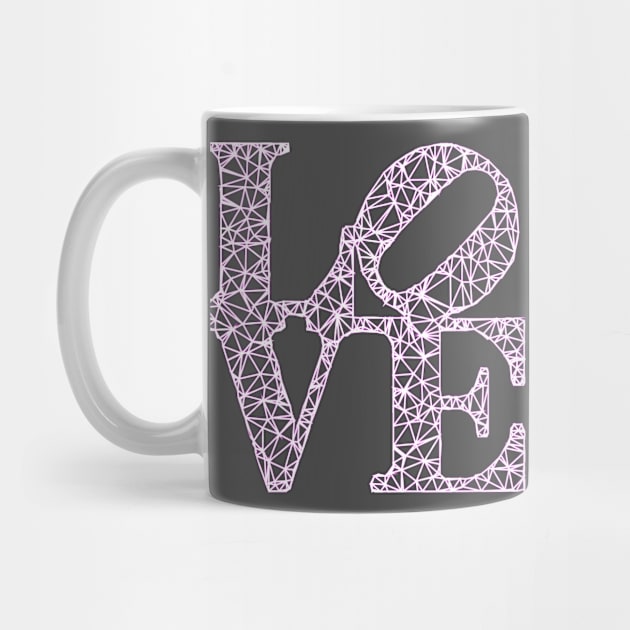 Magenta Glow Low Poly LOVE by TRIME